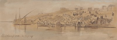 Luxor, 7:00 am, 20 January 1867 by Edward Lear